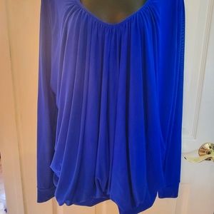 Royal blue flattering blouse